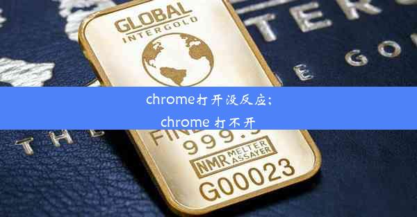 chrome打开没反应;chrome 打不开