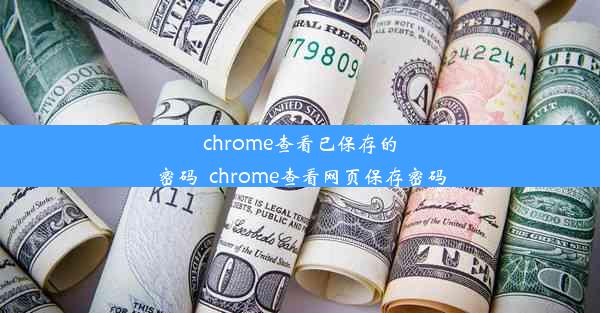 chrome查看已保存的密码_chrome查看网页保存密码