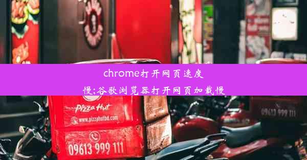 chrome打开网页速度慢;谷歌浏览器打开网页加载慢