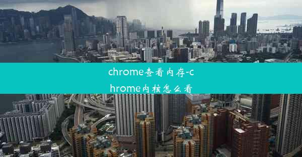 chrome查看内存-chrome内核怎么看