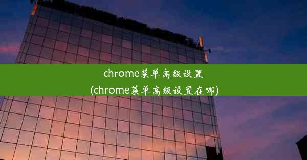 chrome菜单高级设置(chrome菜单高级设置在哪)