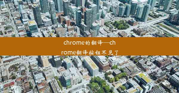 chrome的翻译—chrome翻译按钮不见了