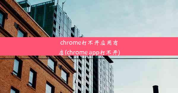 chrome打不开应用商店(chrome app打不开)