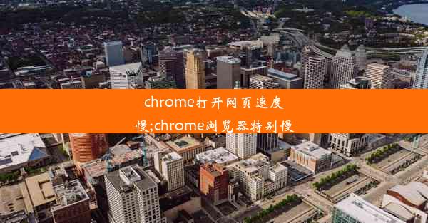 chrome打开网页速度慢;chrome浏览器特别慢