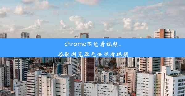 chrome不能看视频、谷歌浏览器无法观看视频