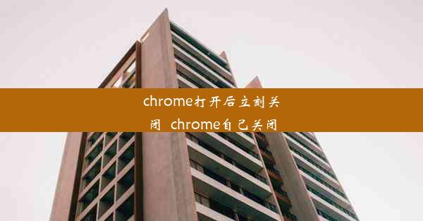 chrome打开后立刻关闭_chrome自己关闭