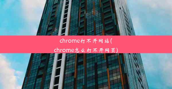 chrome打不开网站(chrome怎么打不开网页)