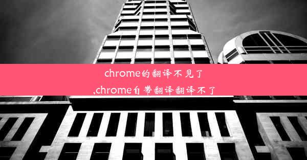 chrome的翻译不见了,chrome自带翻译翻译不了