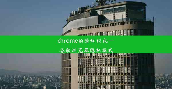 chrome的隐私模式—谷歌浏览器隐私模式