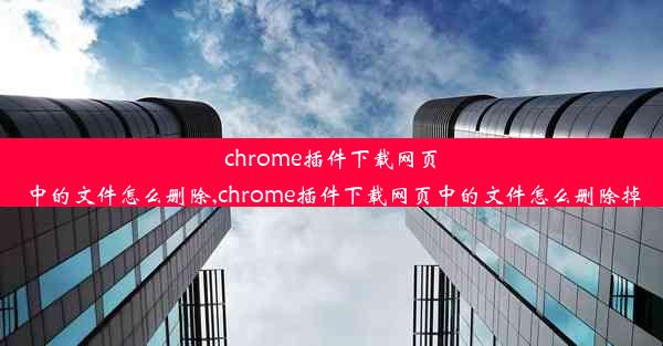 chrome插件下载网页中的文件怎么删除,chrome插件下载网页中的文件怎么删除掉