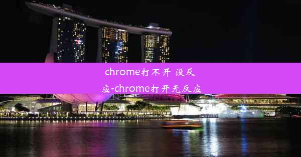 chrome打不开 没反应-chrome打开无反应