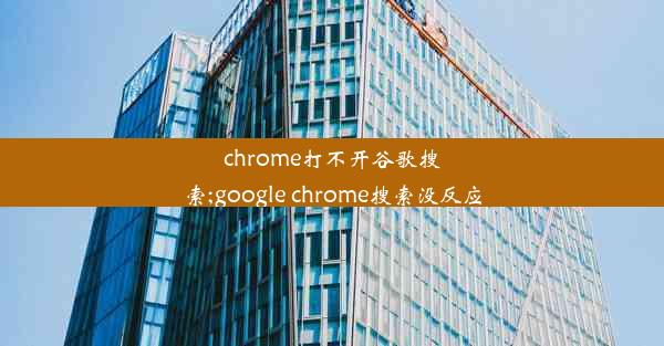 chrome打不开谷歌搜索;google chrome搜索没反应