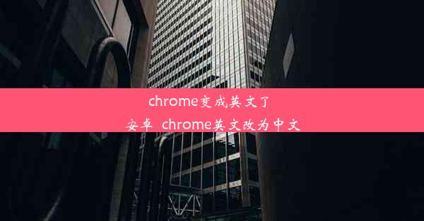 chrome变成英文了 安卓_chrome英文改为中文