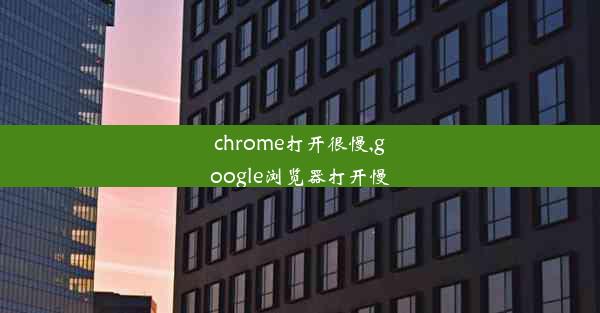 chrome打开很慢,google浏览器打开慢