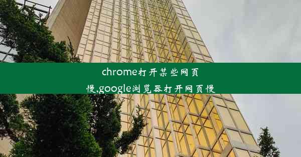 chrome打开某些网页慢,google浏览器打开网页慢