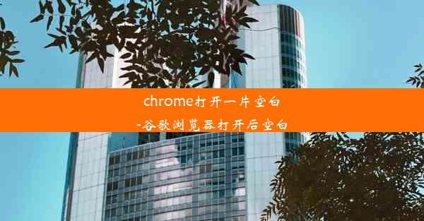 chrome打开一片空白-谷歌浏览器打开后空白