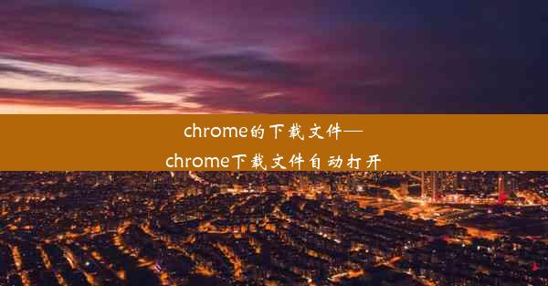 chrome的下载文件—chrome下载文件自动打开