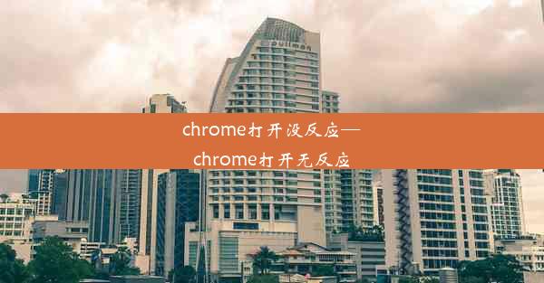 chrome打开没反应—chrome打开无反应