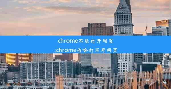 chrome不能打开网页;chrome为啥打不开网页