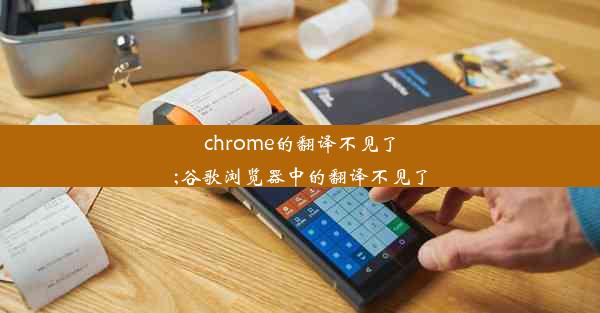 chrome的翻译不见了;谷歌浏览器中的翻译不见了