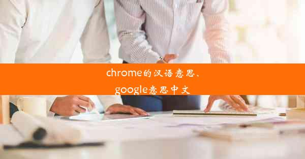 chrome的汉语意思、google意思中文