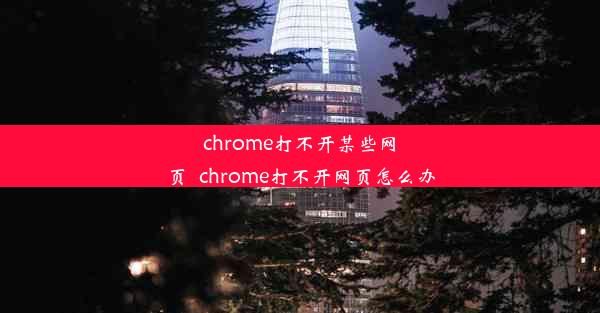 chrome打不开某些网页_chrome打不开网页怎么办