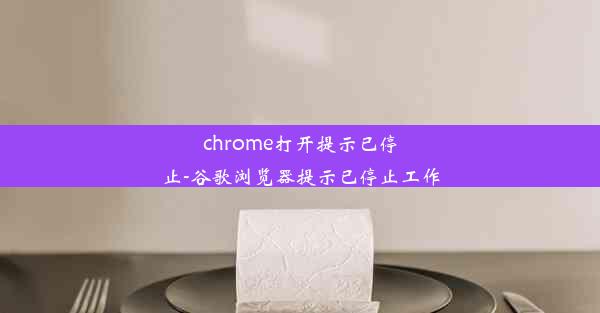 chrome打开提示已停止-谷歌浏览器提示已停止工作