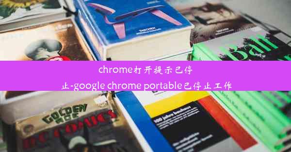 chrome打开提示已停止-google chrome portable已停止工作