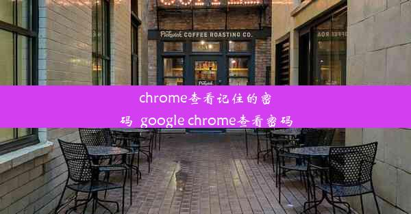 chrome查看记住的密码_google chrome查看密码