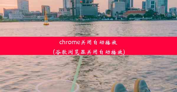 chrome关闭自动播放(谷歌浏览器关闭自动播放)