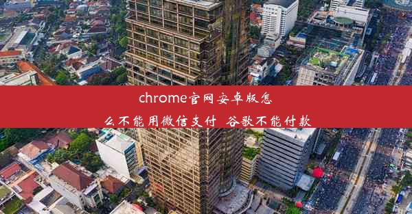 chrome官网安卓版怎么不能用微信支付_谷歌不能付款