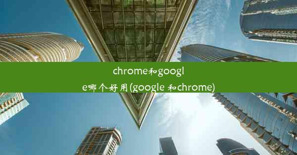 chrome和google哪个好用(google 和chrome)