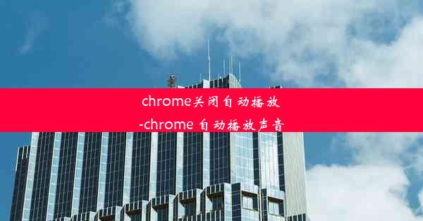 chrome关闭自动播放-chrome 自动播放声音