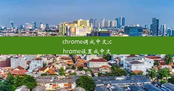 chrome调成中文;chrome设置成中文