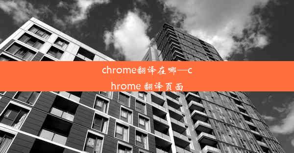 chrome翻译在哪—chrome 翻译页面