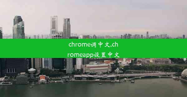 chrome调中文,chromeapp设置中文