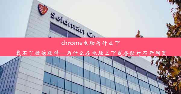 chrome电脑为什么下载不了微信软件—为什么在电脑上下载谷歌打不开网页