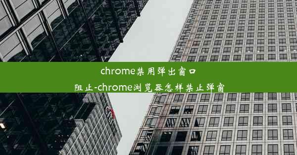 chrome禁用弹出窗口阻止-chrome浏览器怎样禁止弹窗