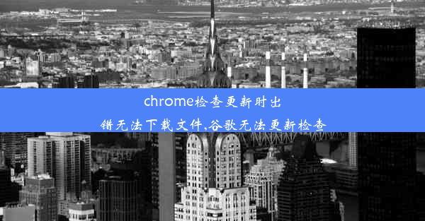 chrome检查更新时出错无法下载文件,谷歌无法更新检查