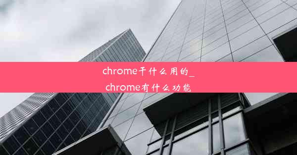 chrome干什么用的_chrome有什么功能