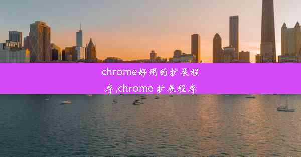 chrome好用的扩展程序,chrome 扩展程序