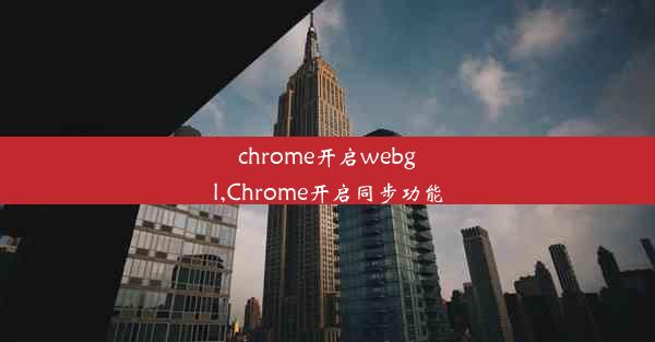 chrome开启webgl,Chrome开启同步功能