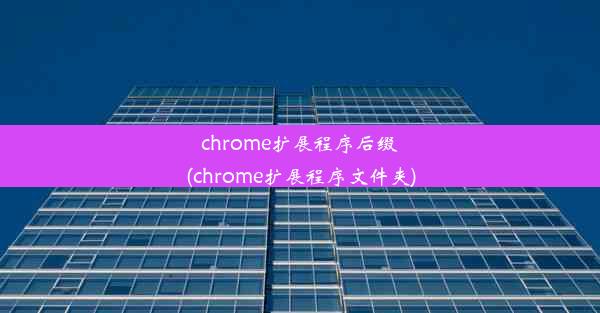 chrome扩展程序后缀(chrome扩展程序文件夹)