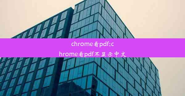 chrome看pdf;chrome看pdf不显示中文