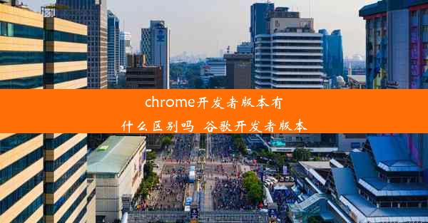 chrome开发者版本有什么区别吗_谷歌开发者版本