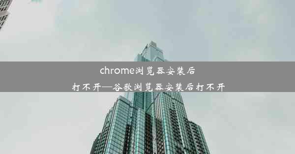 chrome浏览器安装后打不开—谷歌浏览器安装后打不开