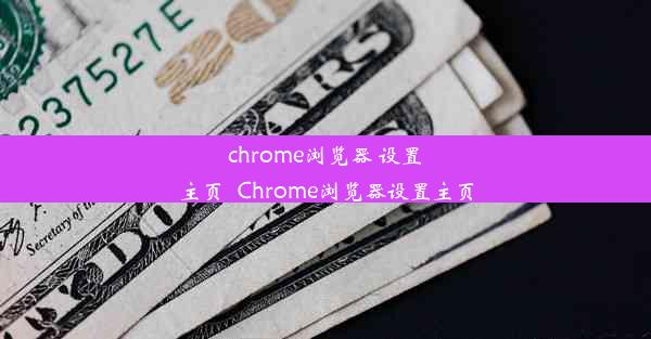 chrome浏览器 设置主页_Chrome浏览器设置主页