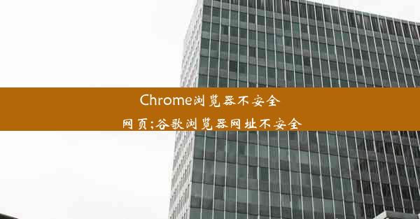 Chrome浏览器不安全网页;谷歌浏览器网址不安全