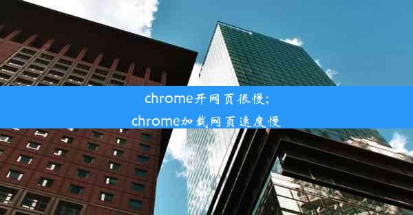 chrome开网页很慢;chrome加载网页速度慢