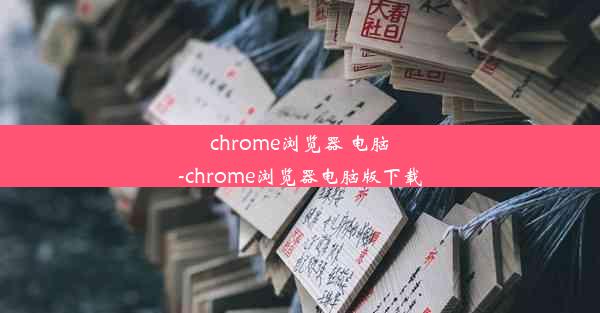 chrome浏览器 电脑-chrome浏览器电脑版下载